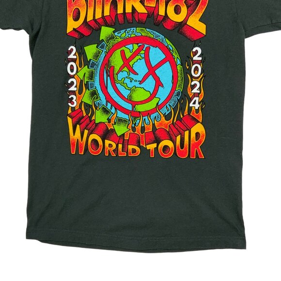 Blink 182 Tultex Graphic Band T-Shirt S Black 23-24 World Tour - Picture 8 of 11